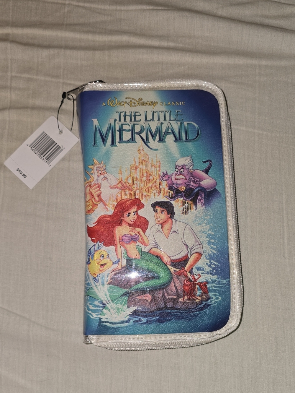 NWT Disneu Parks The Little Mermaid VHS Case Clutch
